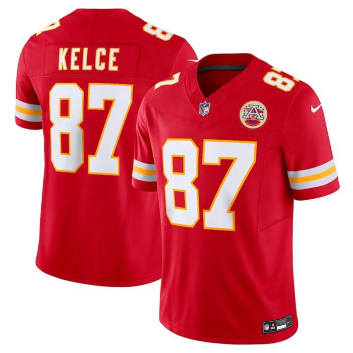 Personalized Men’s Kansas City Chiefs #87 Travis Kelce Red 2023 F.U.S.E. Untouchable Limited Stitched Jersey