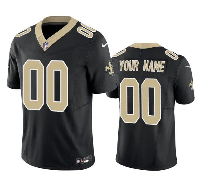 Personalized Men’s New Orleans Saints Active Player Black 2023 F.U.S.E. Untouchable Limited Stitched Jersey