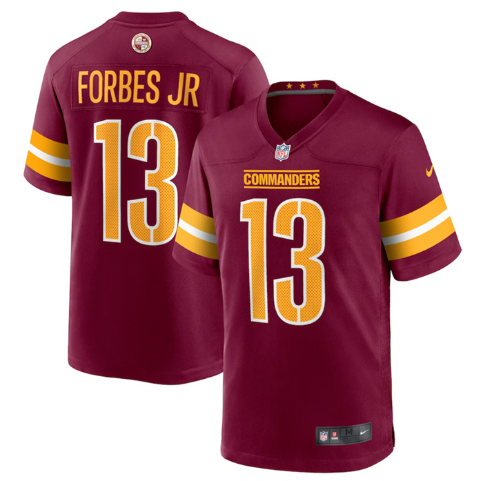 Personalized Youth Washington Commanders #13 Emmanuel Forbes 2022 Burgundy Stitched Football Jersey