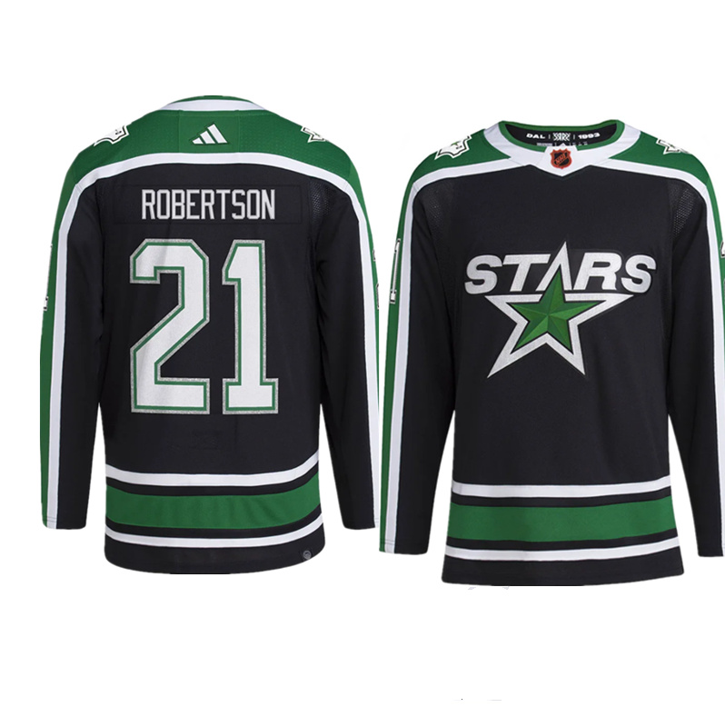 Personalized Youth Dallas Stars #21 Jason Robertson Black 2022-23 Reverse Retro Stitched Jersey