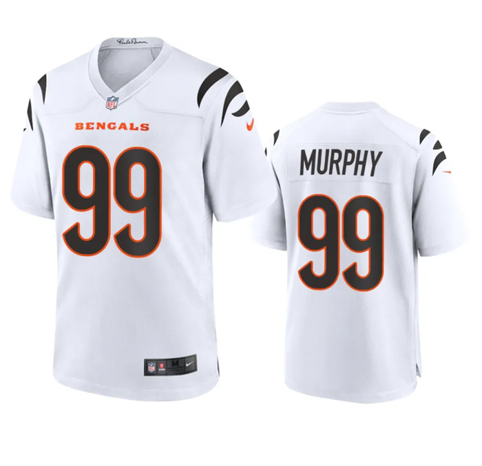 Personalized Women’s Cincinnati Bengals #99 Myles Murphy White Stitched Game Jersey(Run Small)
