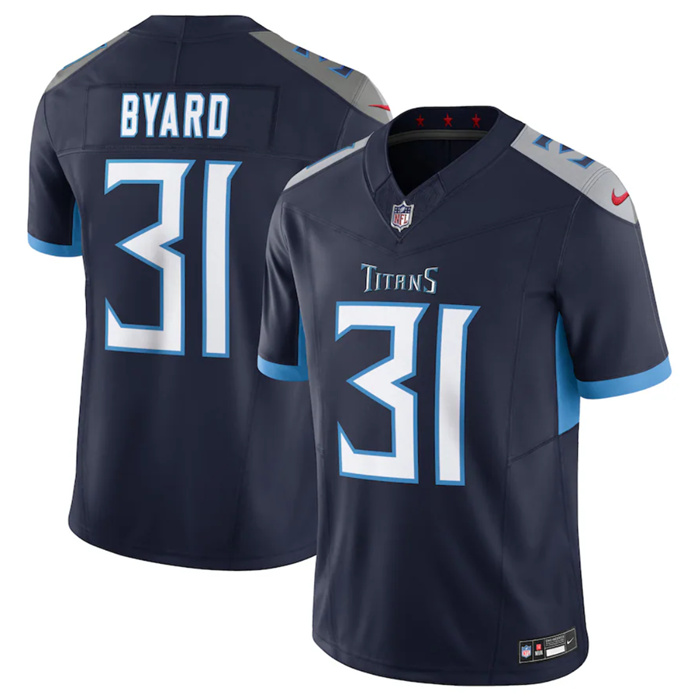 Personalized Men’s Tennessee Titans #31 Kevin Byard Navy 2023 F.U.S.E Untouchable Stitched Jersey
