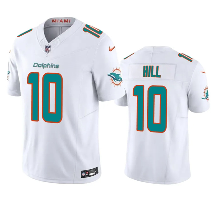 Personalized Men’s Miami Dolphins #10 Tyreek Hill White 2023 F.U.S.E Limited Stitched Football Jersey