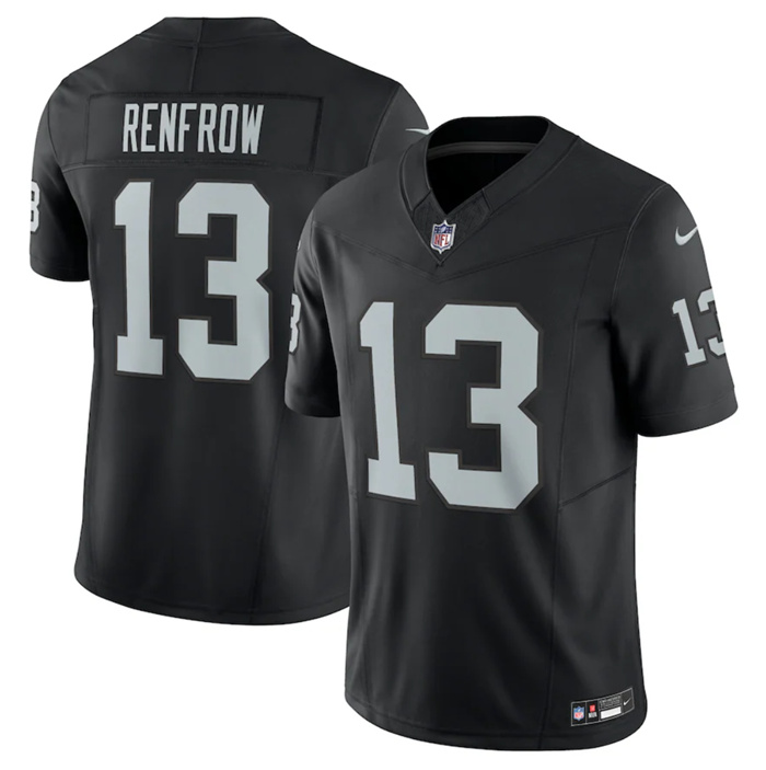 Personalized Men’s Las Vegas Raiders #13 Hunter Renfrow Black 2023 F.U.S.E Untouchable Stitched Football Jersey