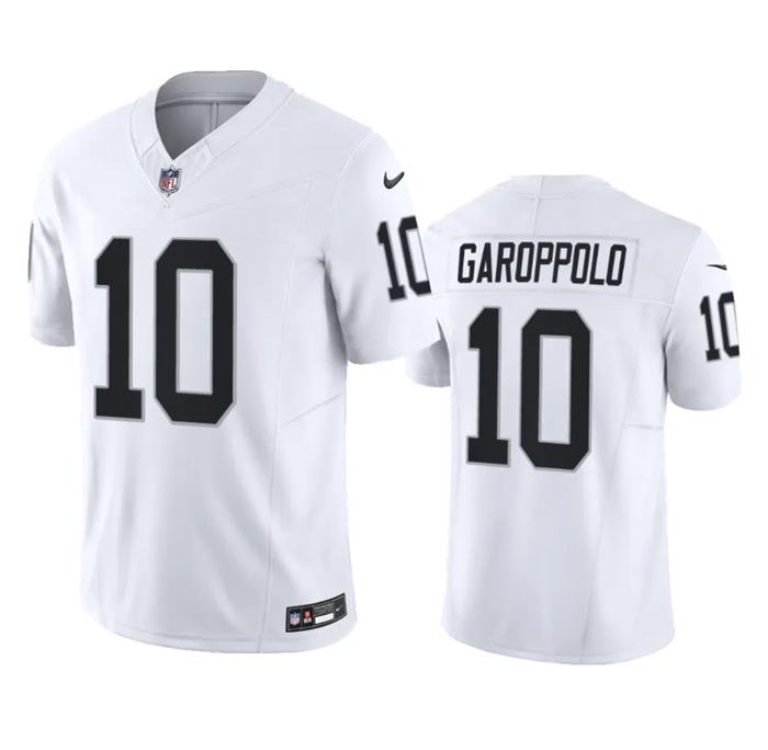 Personalized Men’s Las Vegas Raiders #10 Jimmy Garoppolo White 2023 F.U.S.E Untouchable Stitched Football Jersey