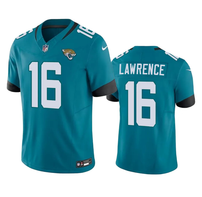 Personalized Men’s Jacksonville Jaguars #16 Trevor Lawrence Teal 2023 F.U.S.E Untouchable Limited Stitched Jersey