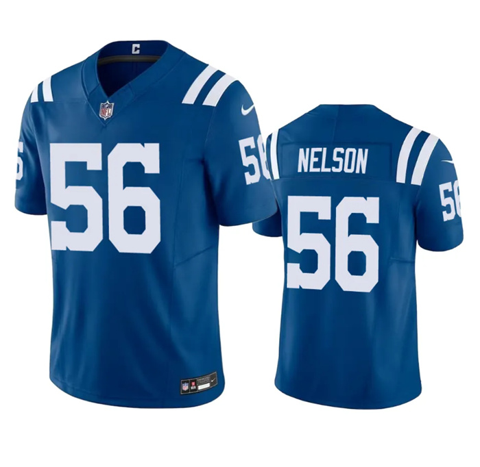 Personalized Men’s Indianapolis Colts #56 Quenton Nelson Blue 2023 F.U.S.E Untouchable Stitched Football Jersey
