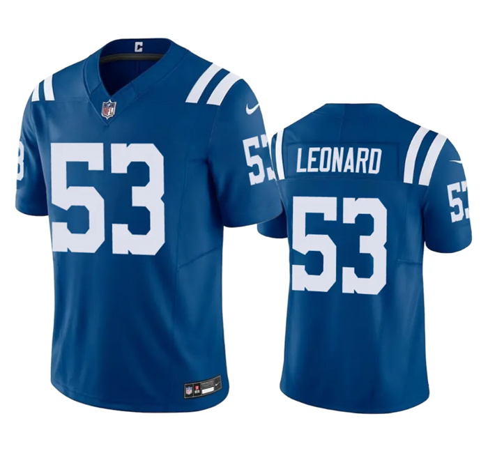 Personalized Men’s Indianapolis Colts #53 Shaquille Leonard Blue 2023 F.U.S.E Untouchable Stitched Football Jersey