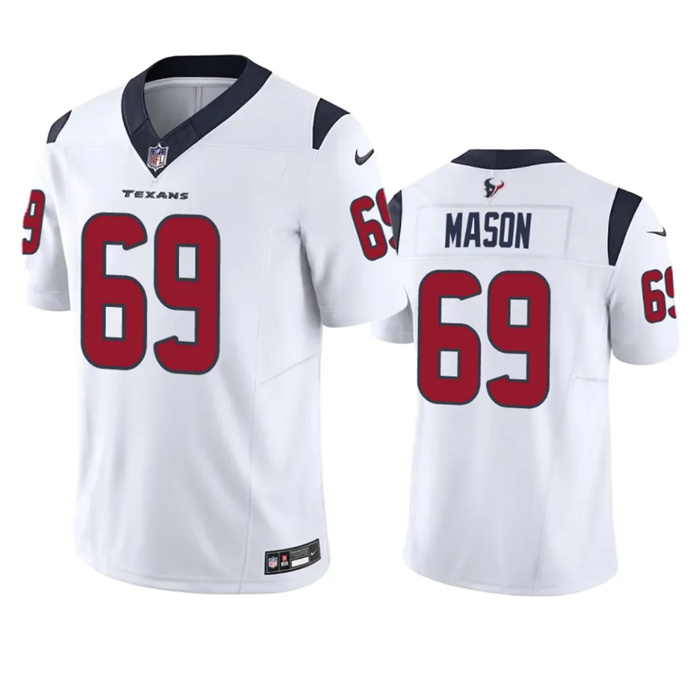 Personalized Men’s Houston Texans #69 Shaq Mason White 2023 F.U.S.E Untouchable Stitched Football Jersey