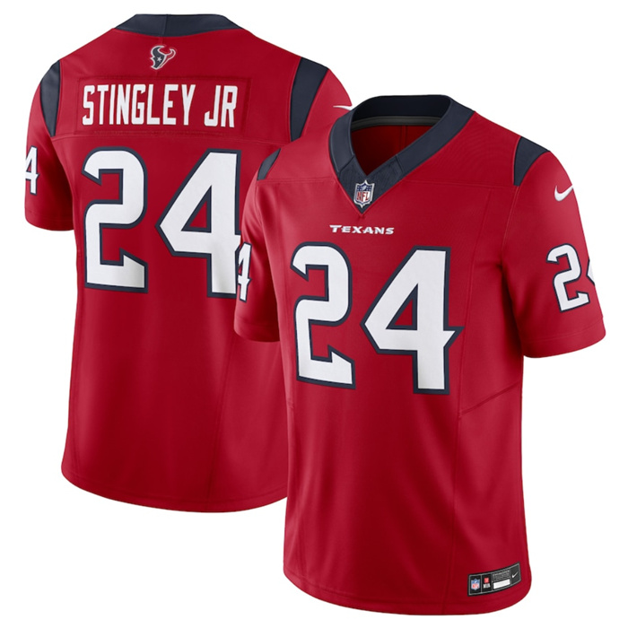 Personalized Men’s Houston Texans #24 Derek Stingley Jr. Red 2023 F.U.S.E Untouchable Stitched Football Jersey