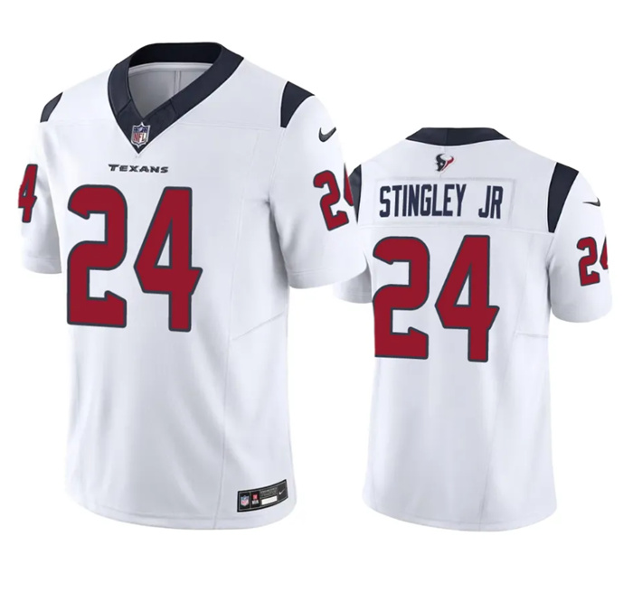 Personalized Men’s Houston Texans #24 Derek Stingley Jr. White 2023 F.U.S.E Untouchable Stitched Football Jersey