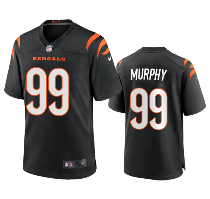 Personalized Men’s Cincinnati Bengals #99 Myles Murphy Black Stitched Game Jersey