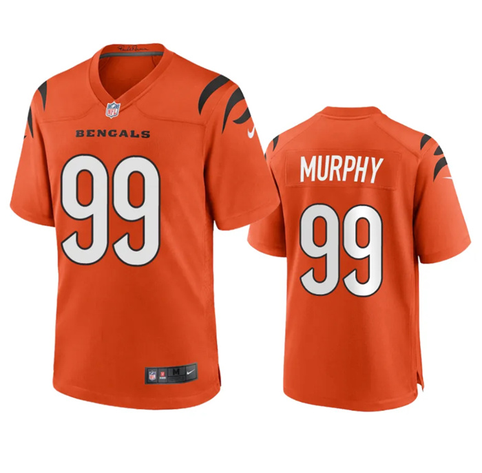 Personalized Men’s Cincinnati Bengals #99 Myles Murphy Orange Stitched Game Jersey