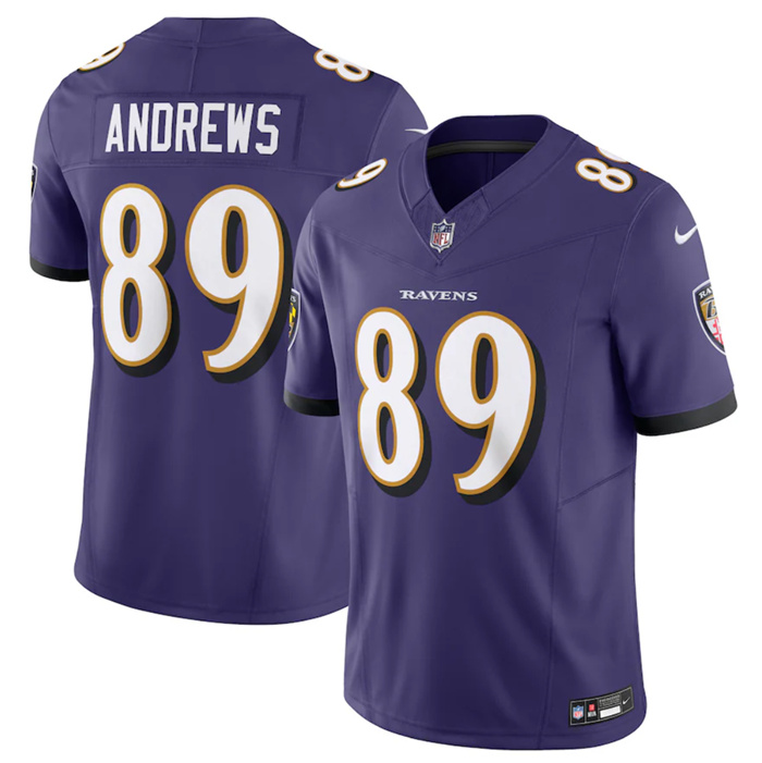 Personalized Men’s Baltimore Ravens #89 Mark Andrews Purple 2023 F.U.S.E Jersey