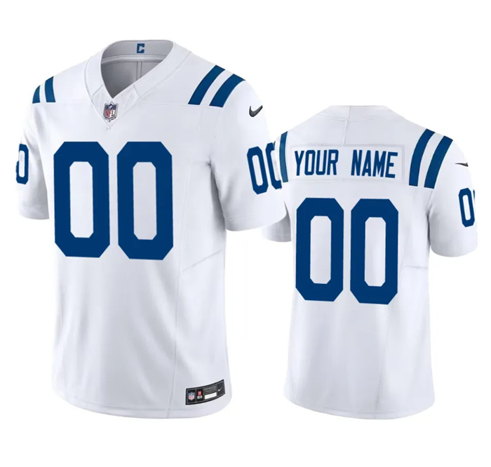 Personalized Men’s Indianapolis Colts Active Player White 2023 F.U.S.E Untouchable Stitched Football Jersey