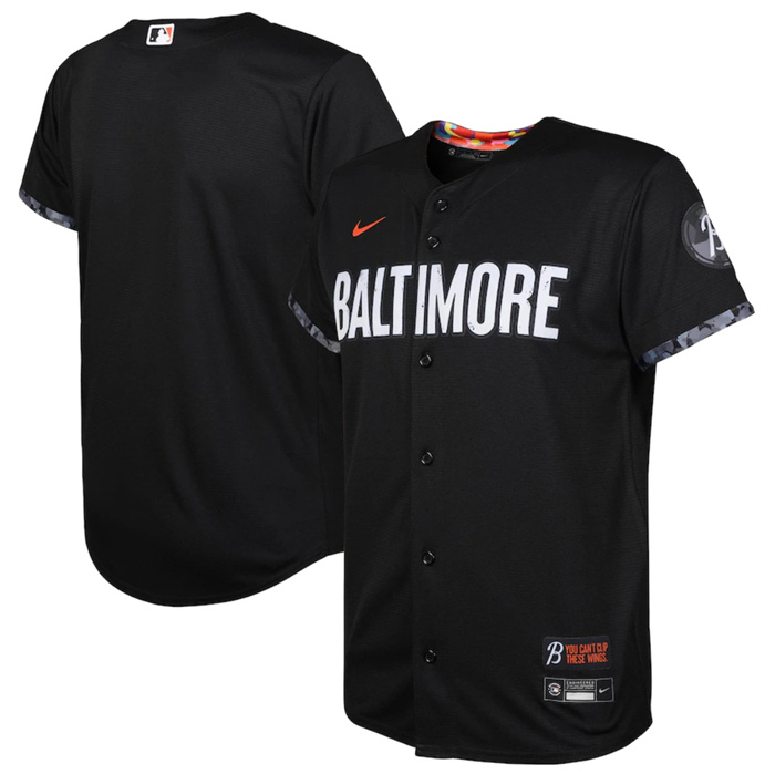Personalized Youth Baltimore Orioles Blank Black 2023 City Connect Stitched Baseball Jersey