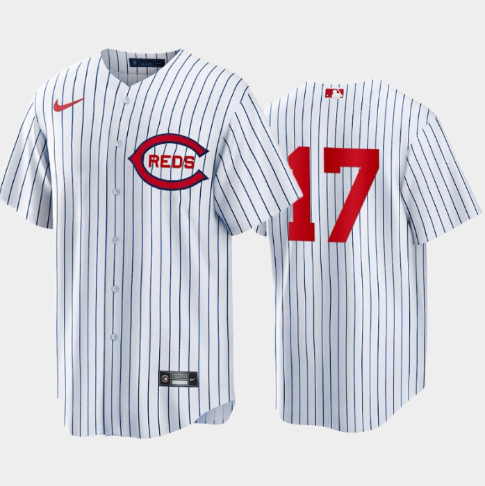 Personalized Men’s Cincinnati Reds #17 Stuart Fairchild White Field Of Dreams Stitched Baseball Jersey