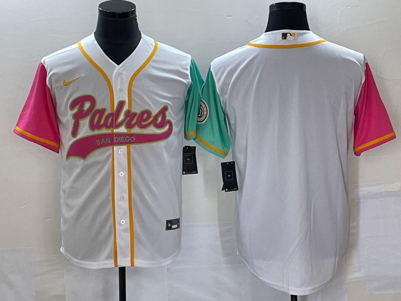 Personalized Men’s San Diego Padres Blank White City Connect Cool Base Stitched Baseball Jersey