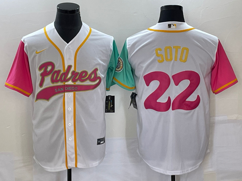 Personalized Men’s San Diego Padres #22 Juan Soto White City Connect Cool Base Stitched Baseball Jersey