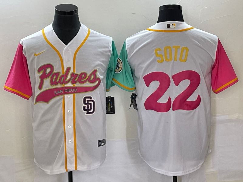 Personalized Men’s San Diego Padres #22 Juan Soto White City Connect Cool Base With Path Stitched Baseball Jersey