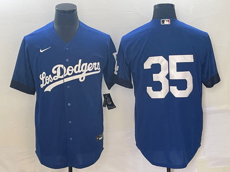 Personalized Men’s Los Angeles Dodgers #35 Cody Bellinger Royal City Connect Cool Base Stitched Baseball Jersey