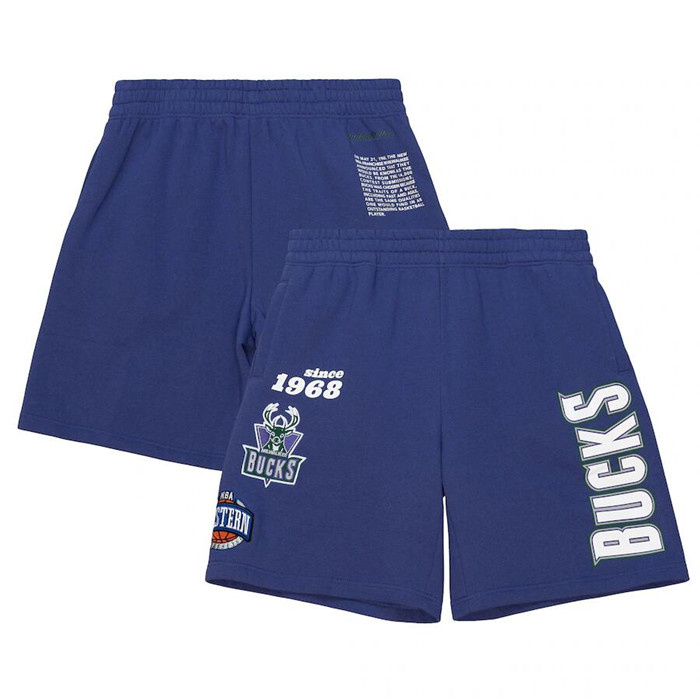 Personalized Men’s Milwaukee Bucks Pro Blue Shorts 002