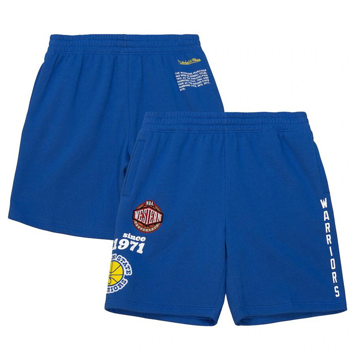 Personalized Men’s Golden State Warriors Royal Shorts 002