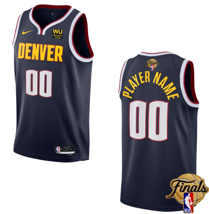 Personalized Men’s Denver Nuggets Active Player Navy 2023 Finals Icon Edition Stitched Basketball Jersey