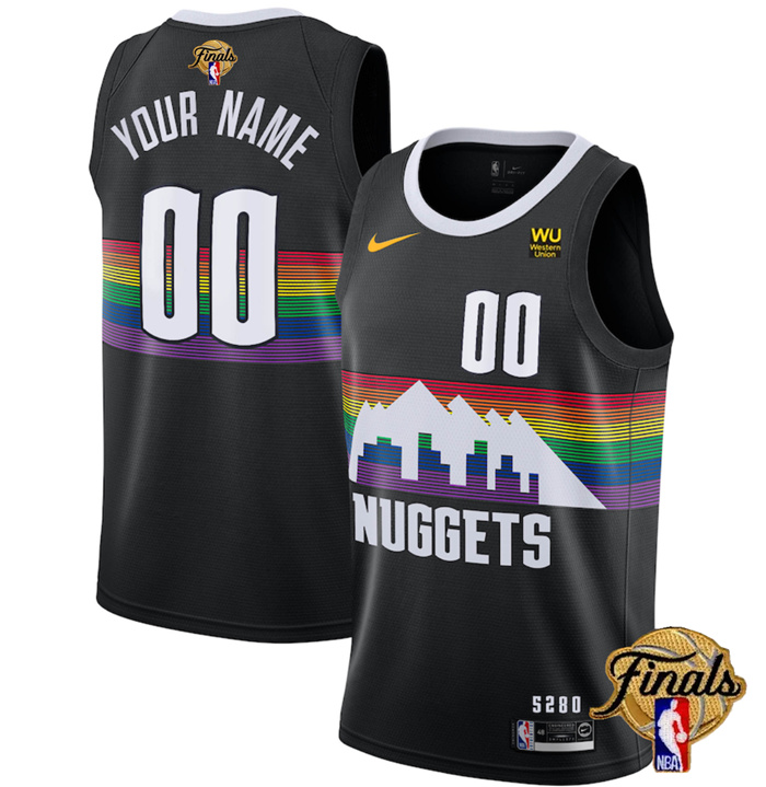 Personalized Men’s Denver Nuggets Active Player Black 2023 Finals City Edition Stitched Basketball Jersey