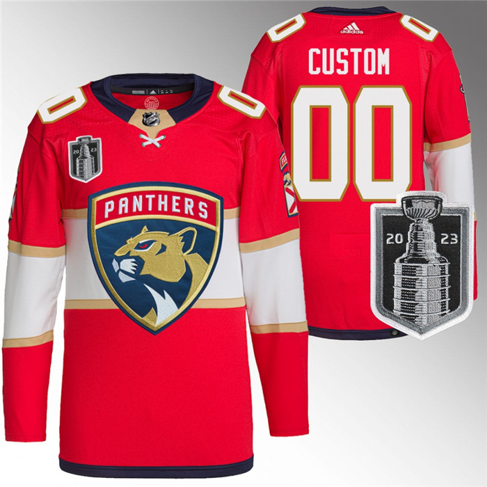 Personalized Men’s Florida Panthers Red 2023 Stanley Cup Final Stitched Jersey