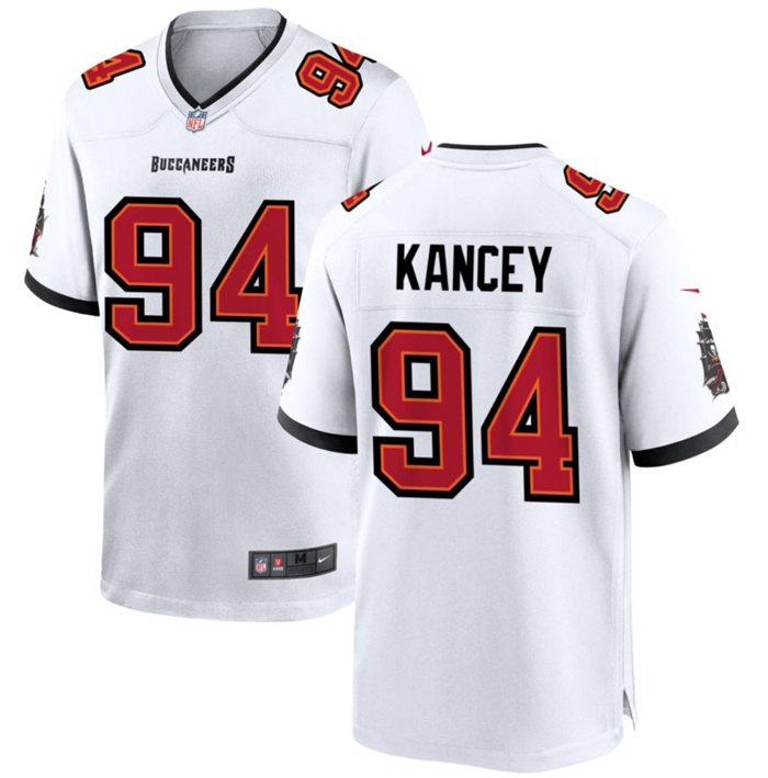Personalized Men’s Tampa Bay Buccaneers #94 Calijah Kancey White 2023 Draft Stitched Game Jersey