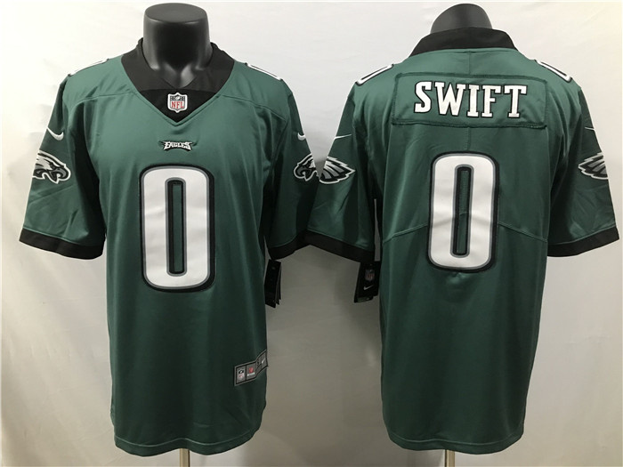 Personalized Men’s Philadelphia Eagles #0 D’Andre Swift Green 2023 Draft Limited Stitched Football Jersey