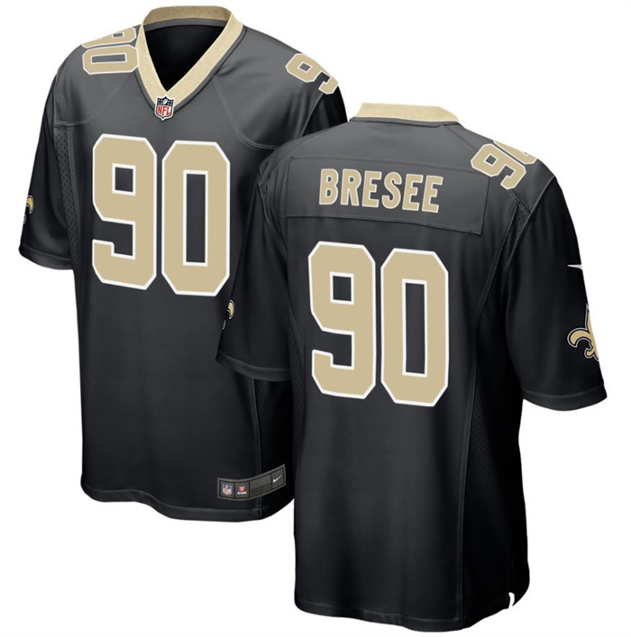 Personalized Men’s New Orleans Saints #90 Bryan Bresee Black 2023 Draft Stitched Game Jersey