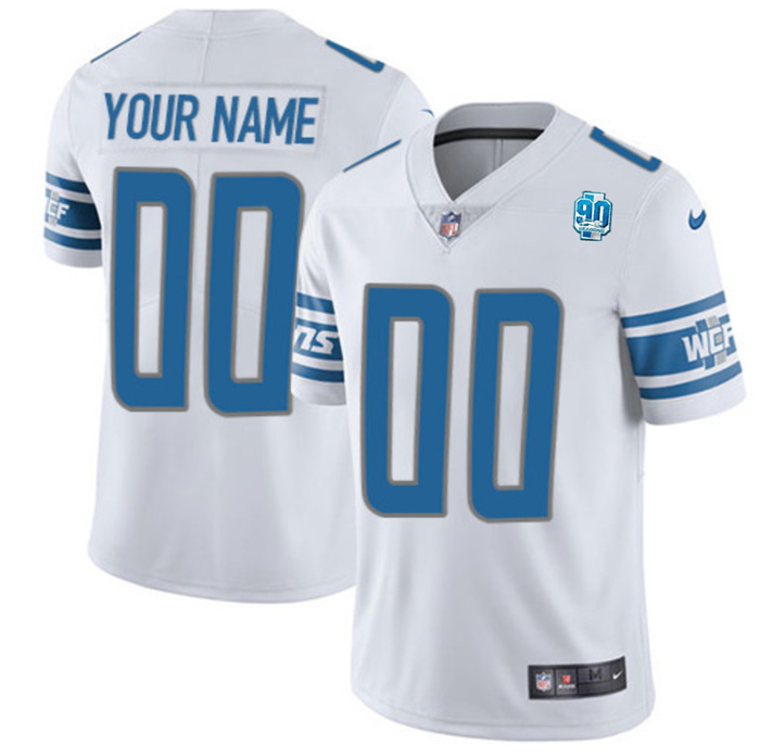 Personalized Men’s Detroit Lions Active Player White 2023 F.U.S.E. 90th Anniversary Untouchable Limited Stitched Jersey