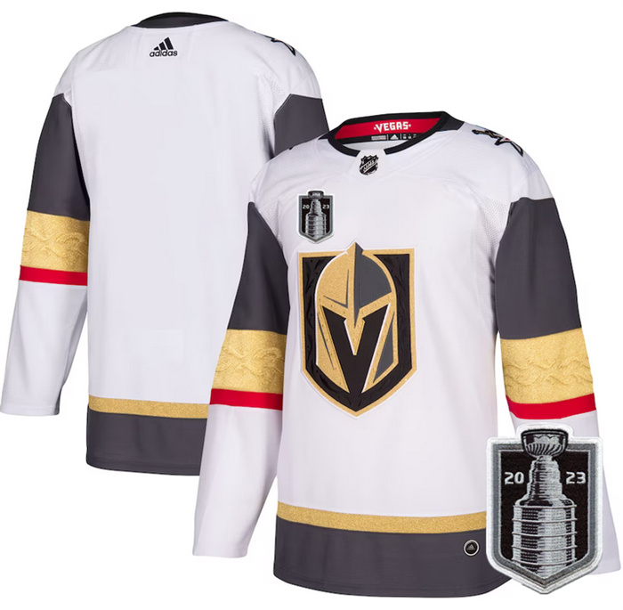 Personalized Men’s Vegas Golden Knights Blank White 2023 Stanley Cup Final Stitched Jersey