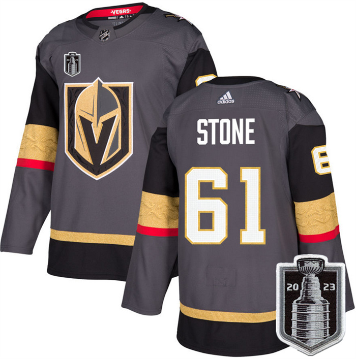 Personalized Men’s Vegas Golden Knights #61 Mark Stone Gray 2023 Stanley Cup Final Stitched Jersey