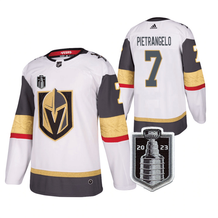 Personalized Men’s Vegas Golden Knights #7 Alex Pietrangelo White 2023 Stanley Cup Final Stitched Jersey
