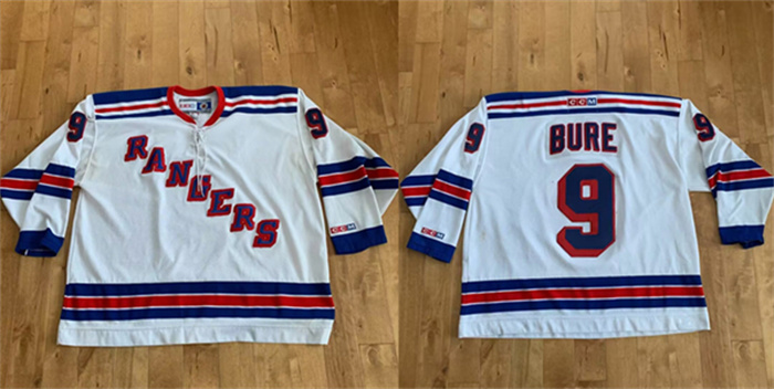 Personalized Men’s New York Rangers #9 Pavel Bure White Stitched Jersey