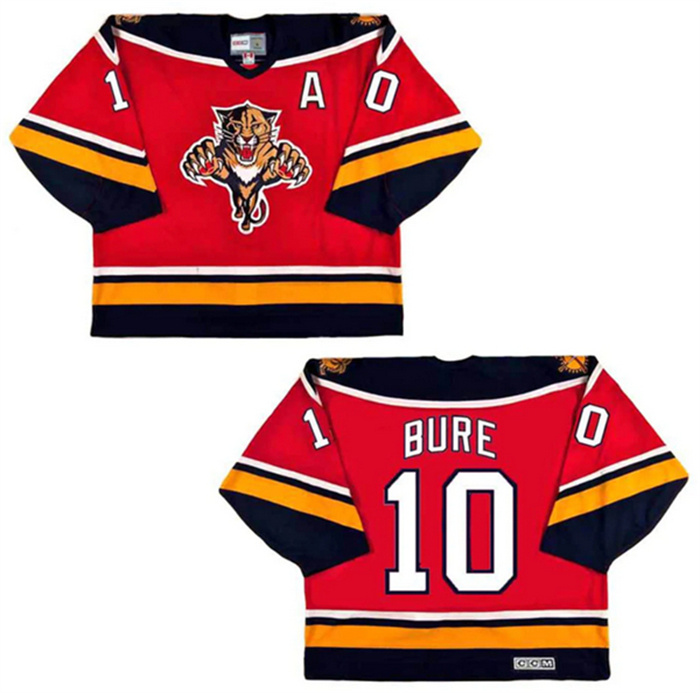 Personalized Men’s Florida Panthers #10 Pavel Bure Red Stitched Jersey