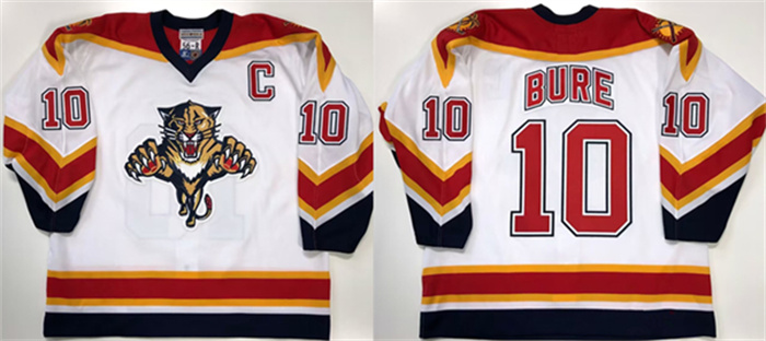 Personalized Men’s Florida Panthers #10 Pavel Bure White Stitched Jersey