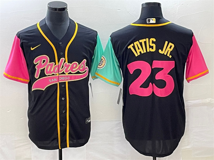 Personalized Men’s San Diego Padres #23 Fernando Tatis Jr. Black Cool Base Stitched Baseball Jersey