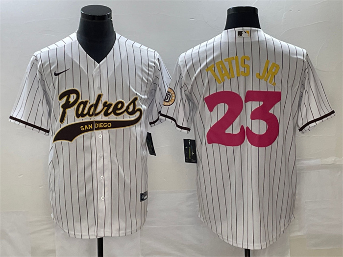 Personalized Men’s San Diego Padres #23 Fernando Tatis Jr. White Cool Base Stitched Baseball Jersey