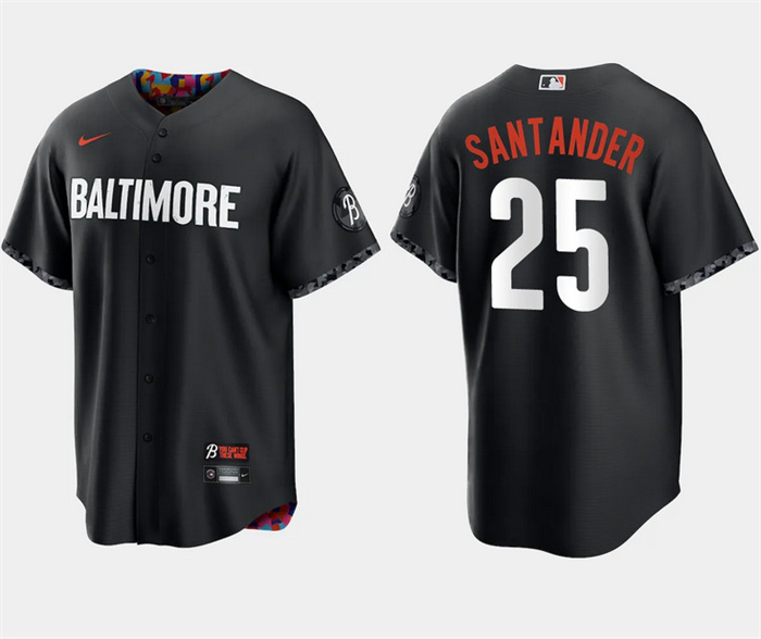 Personalized Men’s Baltimore Orioles #25 Anthony Santander Black 2023 City Connect Cool Base Stitched Baseball Jersey