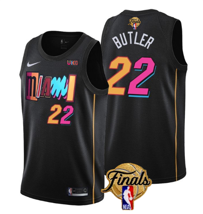Personalized Men’s Miami Heat #22 Jimmy Butler Black 2023 Finals City Edition Stitched Basketball Jersey