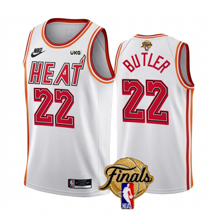 Personalized Men’s Miami Heat #22 Jimmy Butler White 2023 Finals Classic Edition Stitched Basketball Jersey