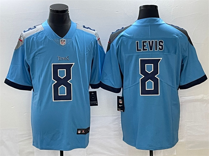 Personalized Men’s Tennessee Titans #8 Will Levis Blue Untouchable Stitched Jersey