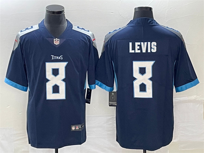 Personalized Men’s Tennessee Titans #8 Will Levis Navy Untouchable Stitched Jersey
