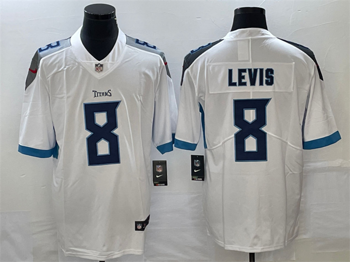 Personalized Men’s Tennessee Titans #8 Will Levis White Untouchable Stitched Jersey