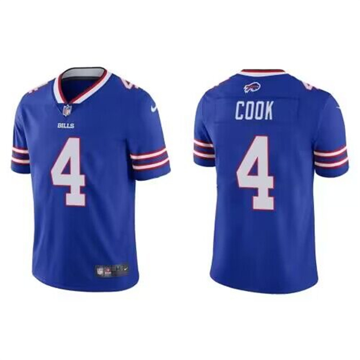 Personalized Men’s Buffalo Bills #4 James Cook Blue Untouchable Limited Stitched Jersey