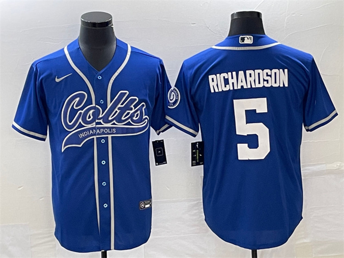 Personalized Men’s Indianapolis Colts #5 Anthony Richardson Royal Cool Base Stitched Baseball Jersey